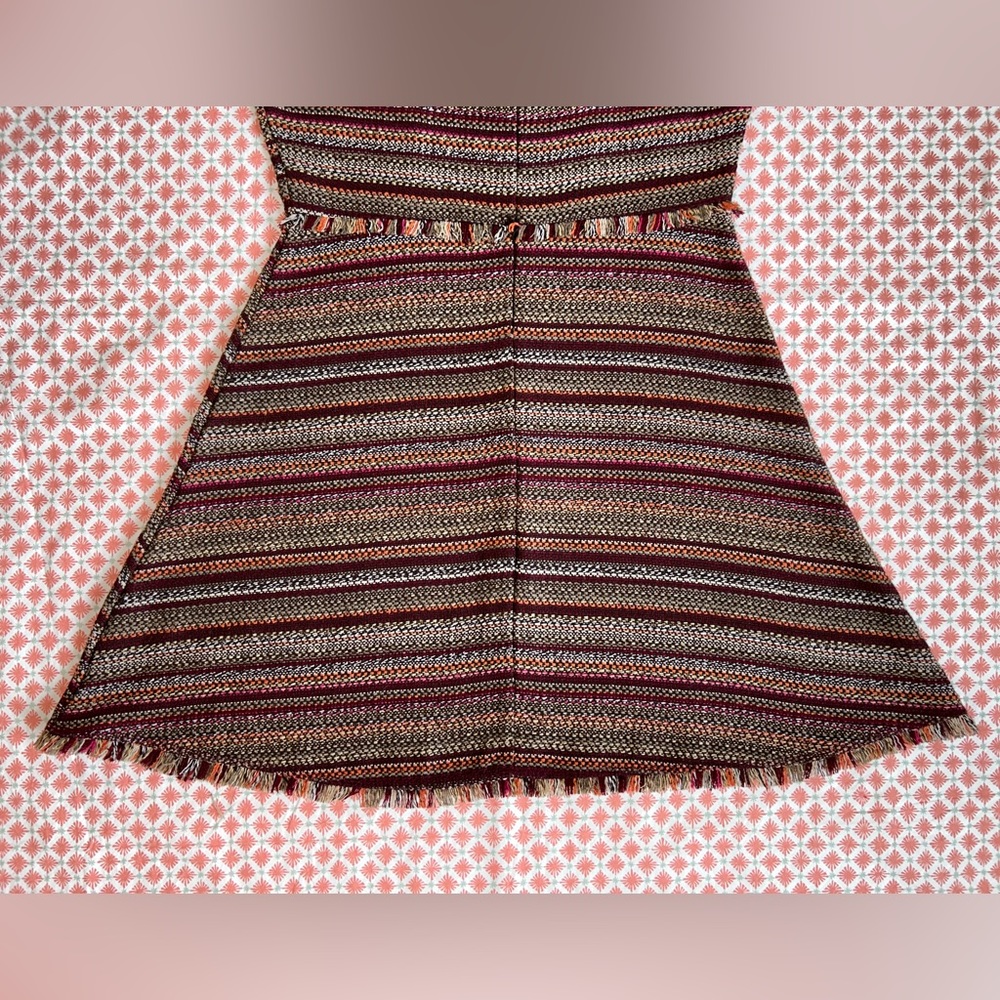 She & Sky retro brown tweed twill boho bohemian dress juniors size medium - Picture 9 of 16